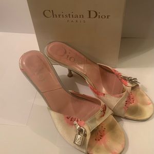 Christian DIOR floral sandals 100% authentic